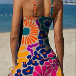 Faith floral graphic tankini with shorts, tummy control