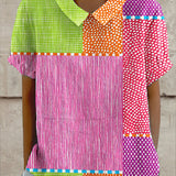 Zara - Colourful Patchwork Blouse