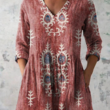 Cora - Long Blouse with V-Neck