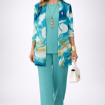 Lynette turquoise three-piece set, view 2
