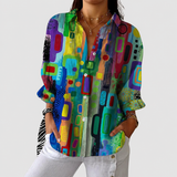 Abbie - Lightweight Colourful Shirt with Print