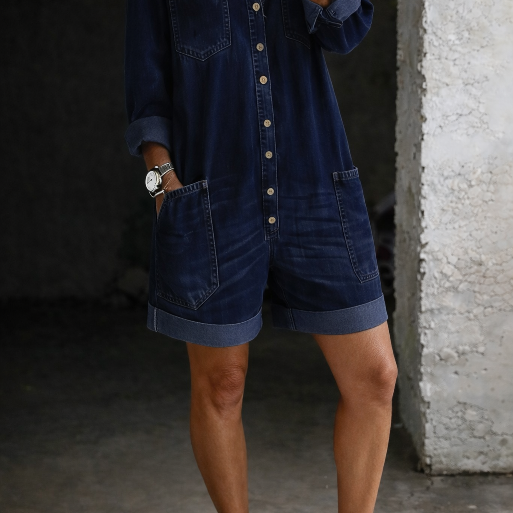 Nora casual jumpsuit shorts, relaxed summer fit