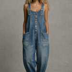 Lejla denim jumpsuit with pockets, relaxed stylish fit