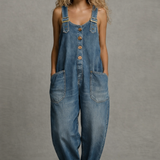 Lejla denim jumpsuit with pockets, relaxed stylish fit