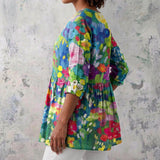 Beatrice - Blouse with Bright Watercolour Florals