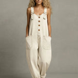 Lejla denim jumpsuit with pockets, relaxed stylish fit