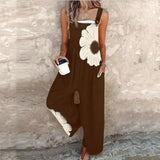 Comfortable printed overalls for women, relaxed fit