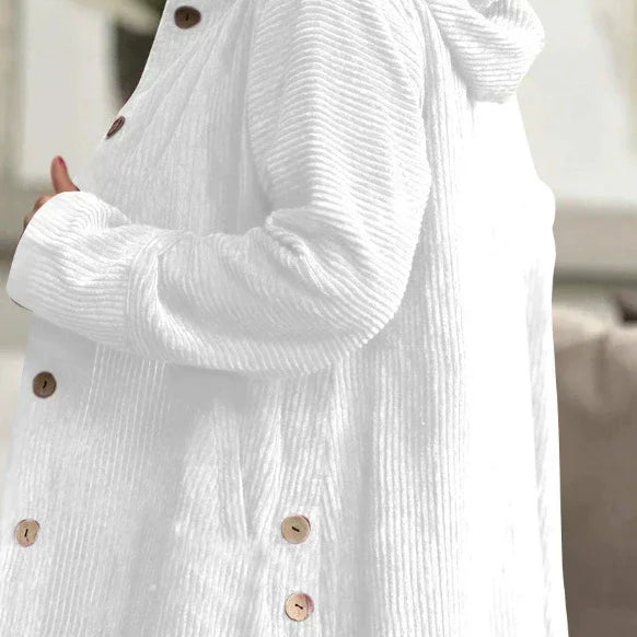 Cordia - Corduroy Hooded Cardigan
