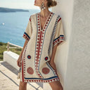 Wine Red Blue Pattern