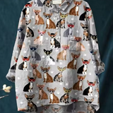 Rosie - Blouse with Chihuahua Motif