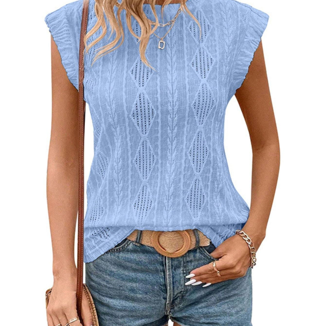 DELICE - Women Lightweight Knit Chic Tee