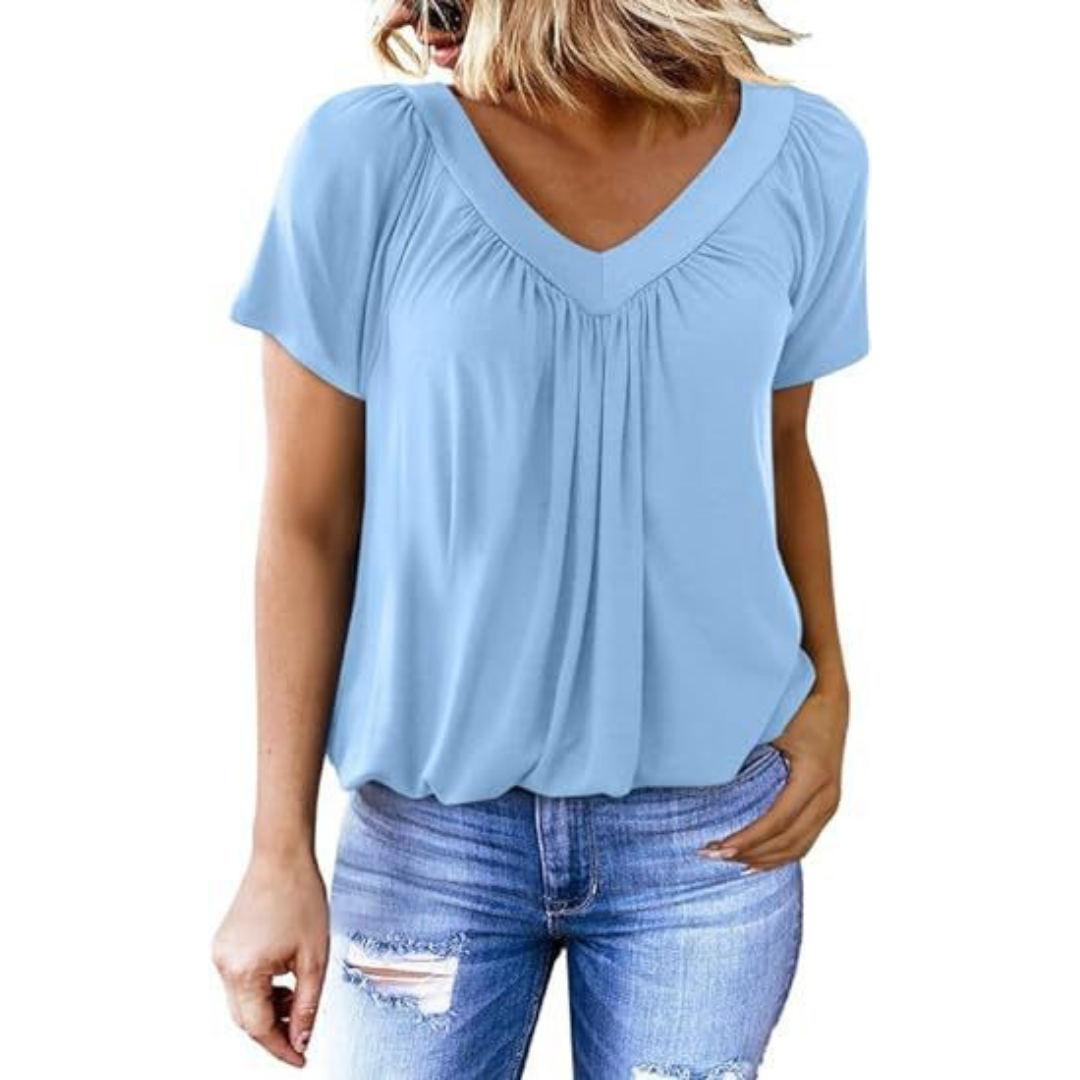 KATHLEEN - Women Casual V-Neck Top