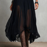 Esme - Black Top and Maxi Tulle Skirt Set