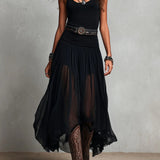 Esme - Black Top and Maxi Tulle Skirt Set