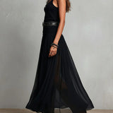 Esme - Black Top and Maxi Tulle Skirt Set