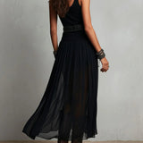 Esme - Black Top and Maxi Tulle Skirt Set