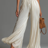Nina - White Sleeveless Chiffon Jumpsuit with Zip