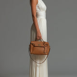 Nina - White Sleeveless Chiffon Jumpsuit with Zip