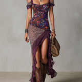 Ava - Nomadic Urban Maxi Dress with Leopard Print