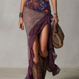 Ava - Nomadic Urban Maxi Dress with Leopard Print