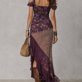 Ava - Nomadic Urban Maxi Dress with Leopard Print