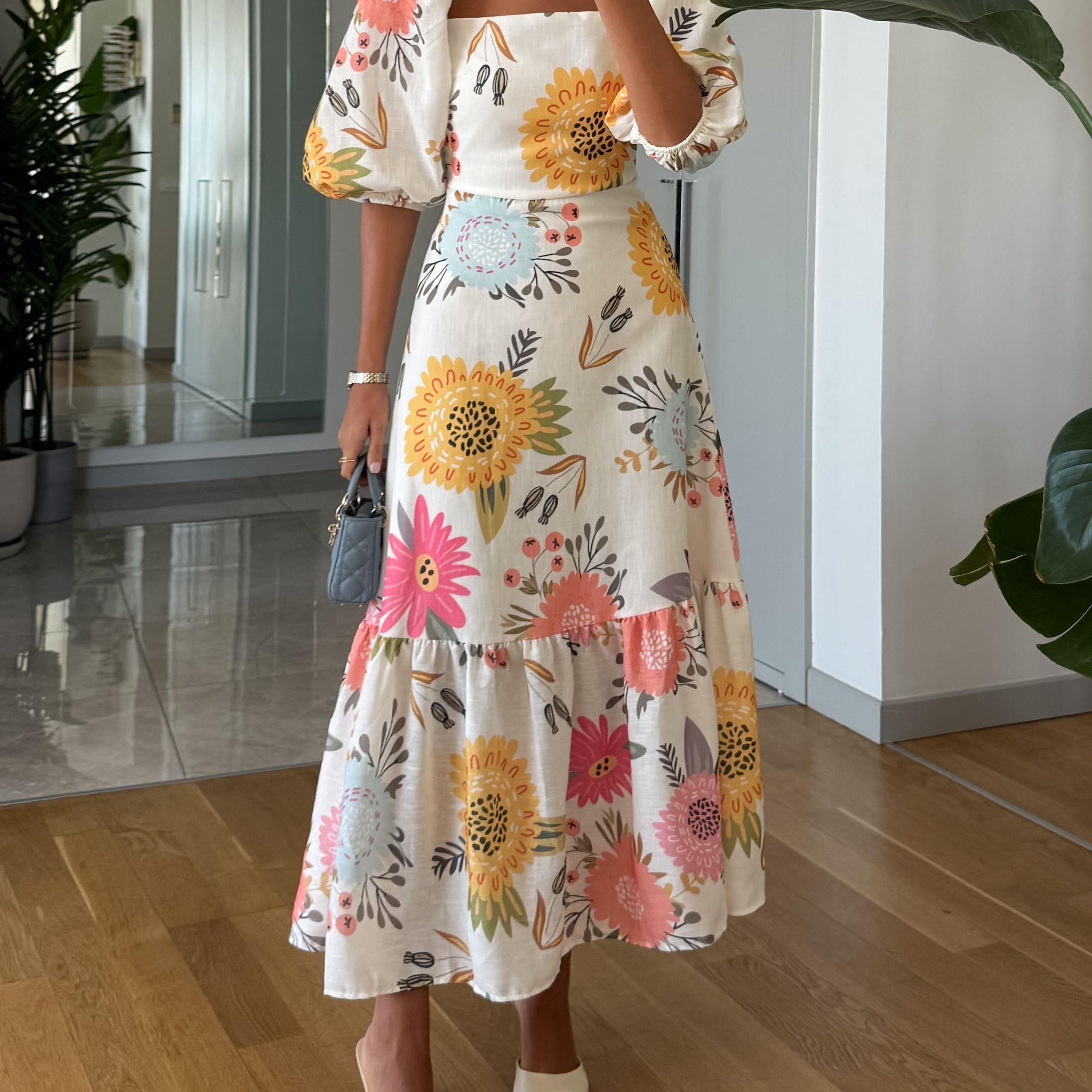 Luna - Floral Midi Dress