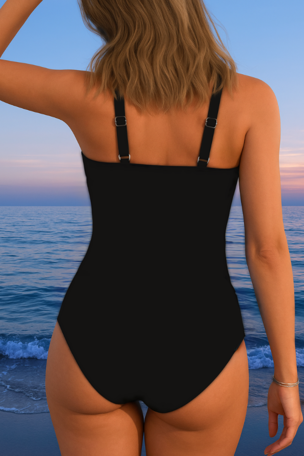 Eleanor elegant swimsuit with colourful print