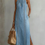 Julia retro lace denim dress