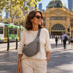 Belinda grey nylon shoulder bag, view 2