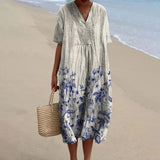 Maggie - Dress with Porcelain Print