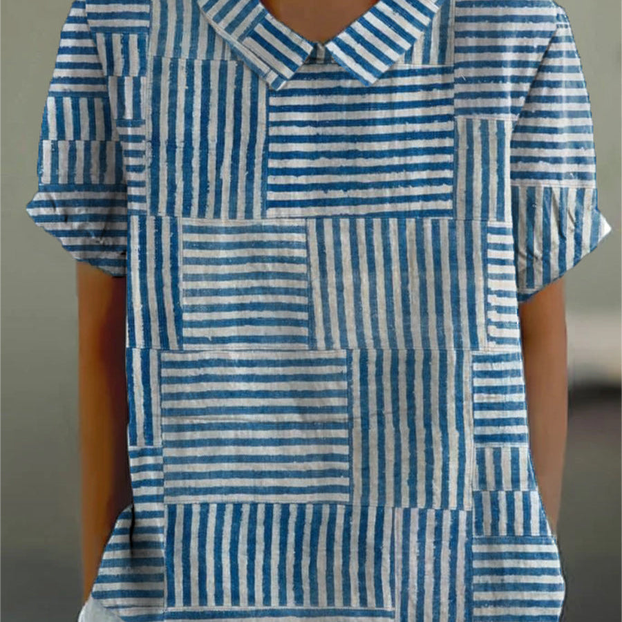 Amelia - Striped Pattern Blouse