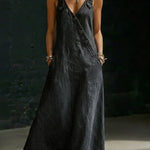 Vera long denim button-down dress for women