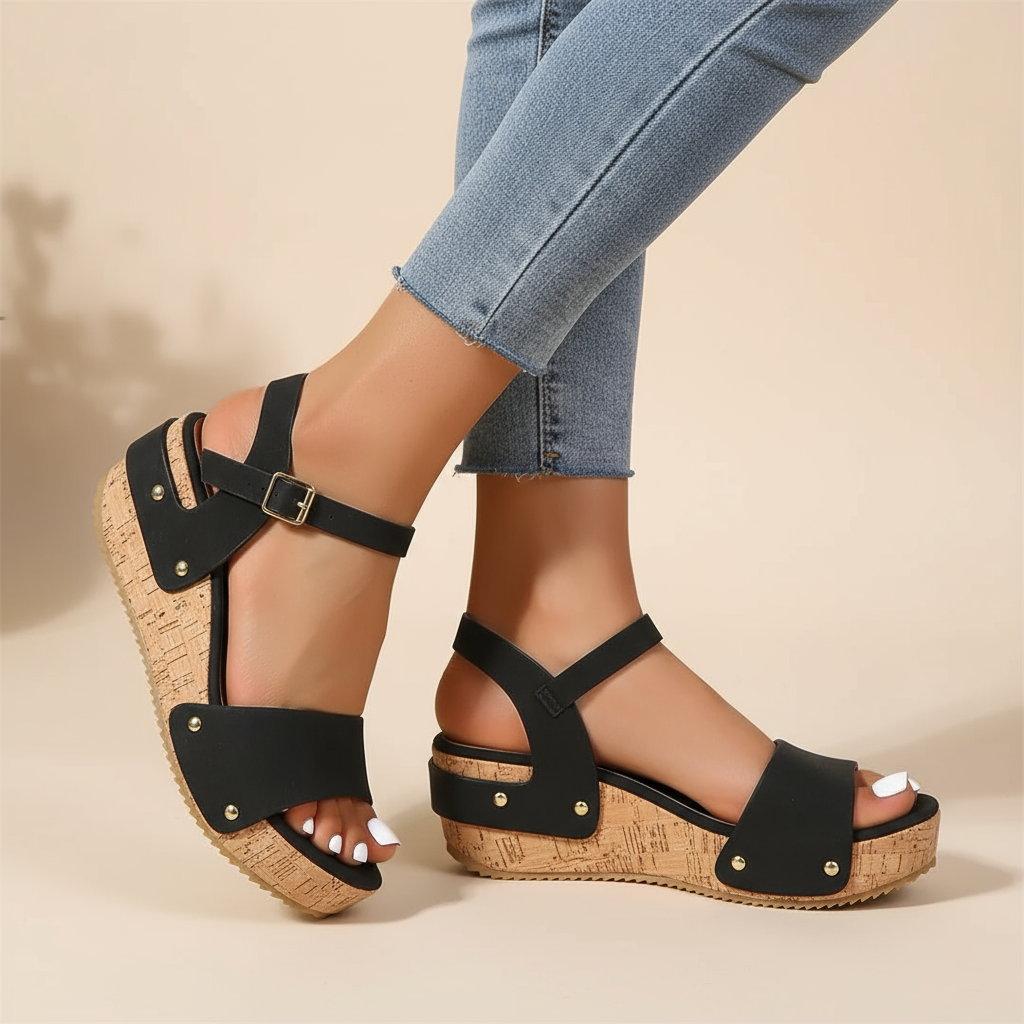 Catherine - Elegant Wedge Sandals