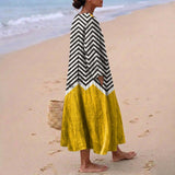 Claire - Zigzag Dress with Contrast