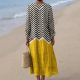 Claire - Zigzag Dress with Contrast