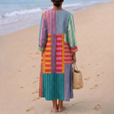 Cynthia - Multicoloured Patchwork Long Dress