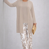 Glenda cream three-piece set, front view