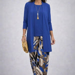 Sharon elegant three-piece set in Royal Blue, view 2
