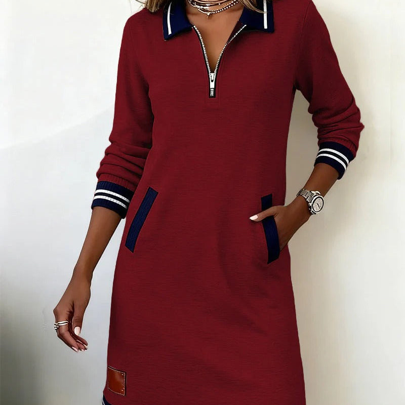 Susan - Chic Long Sleeve Cotton Dress