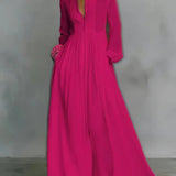 Christine - Flowing Button-Front Maxi Dress