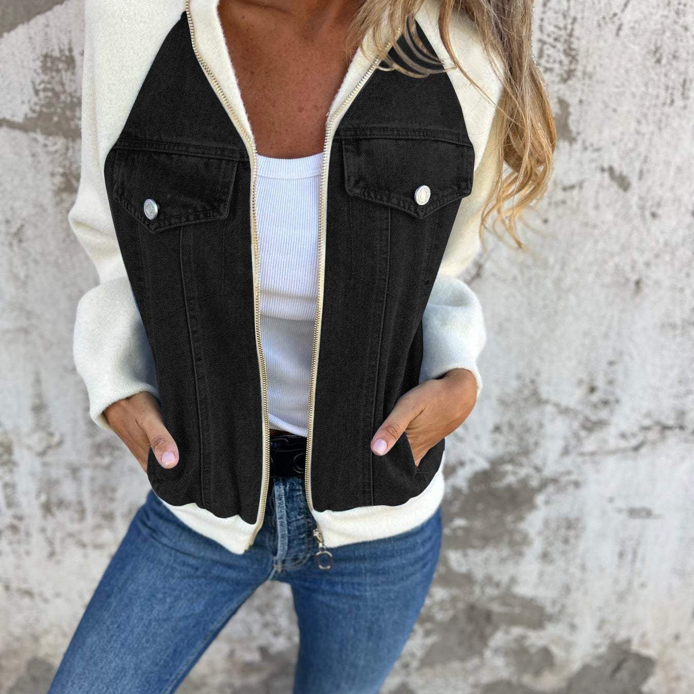 Zoe - Denim Hooded Jacket