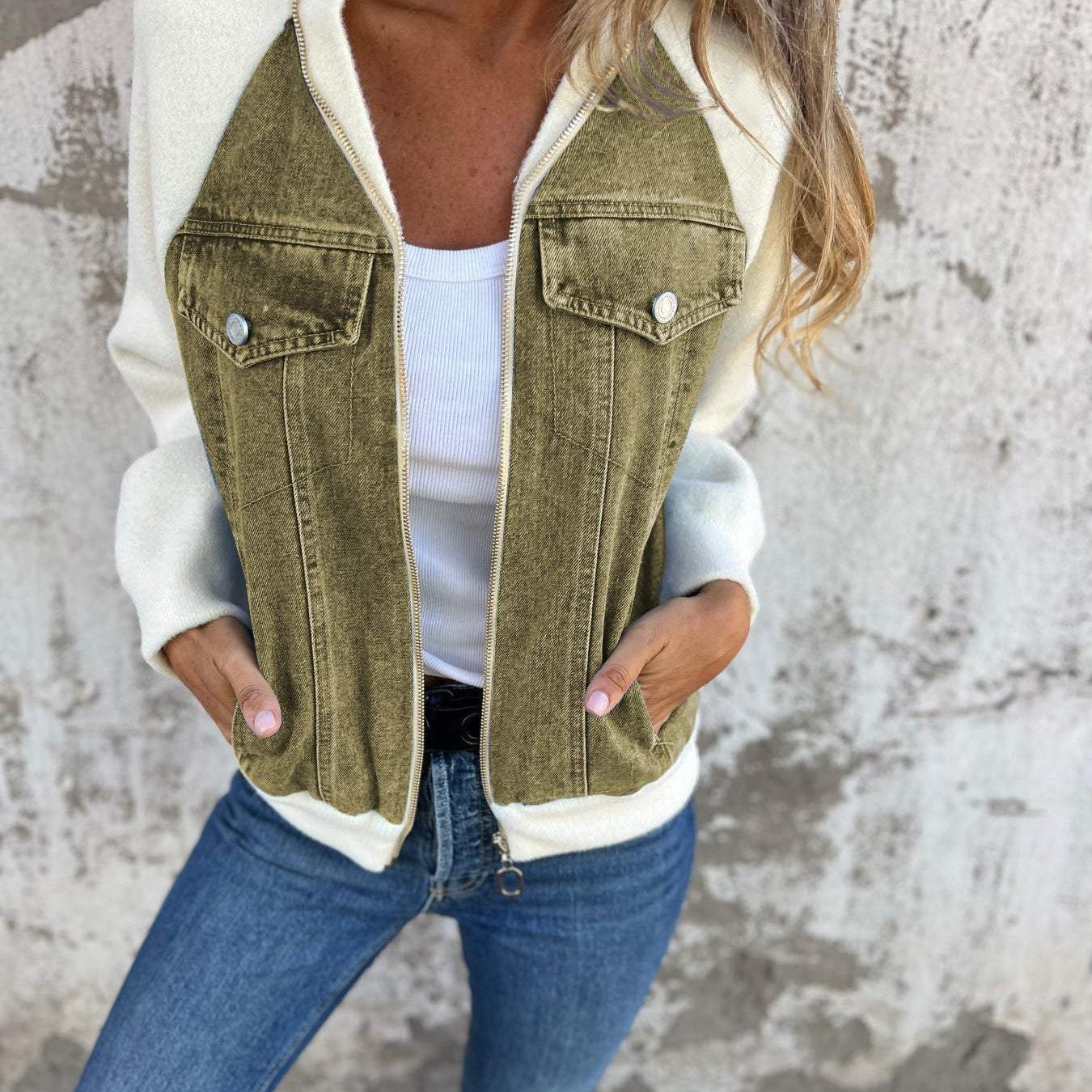 Zoe - Denim Hooded Jacket