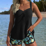Seraphina striped tankini with two-piece swimsuit bottom