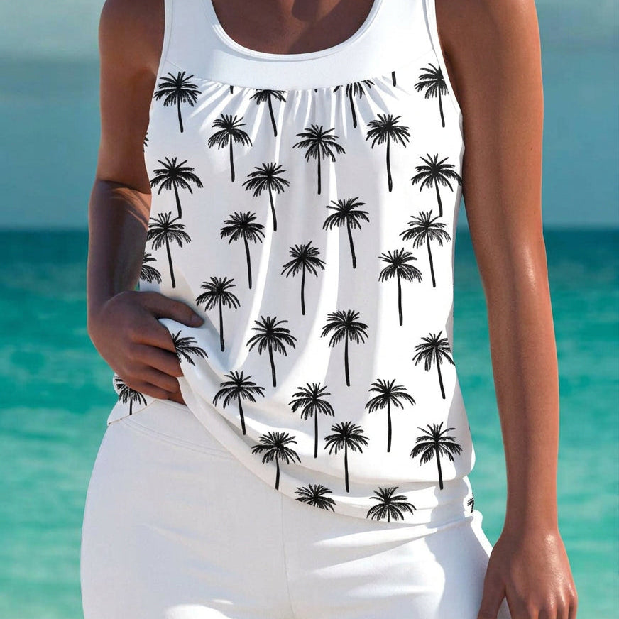 Trudy - Elegant tankini with tummy control effect and matching shorts