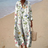 Cassie - Flattering Printed Summer Dress
