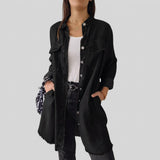 Maeve - Long Sleeve Denim Shirt Dress