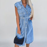 Isla - Everyday Denim Dress with Belt
