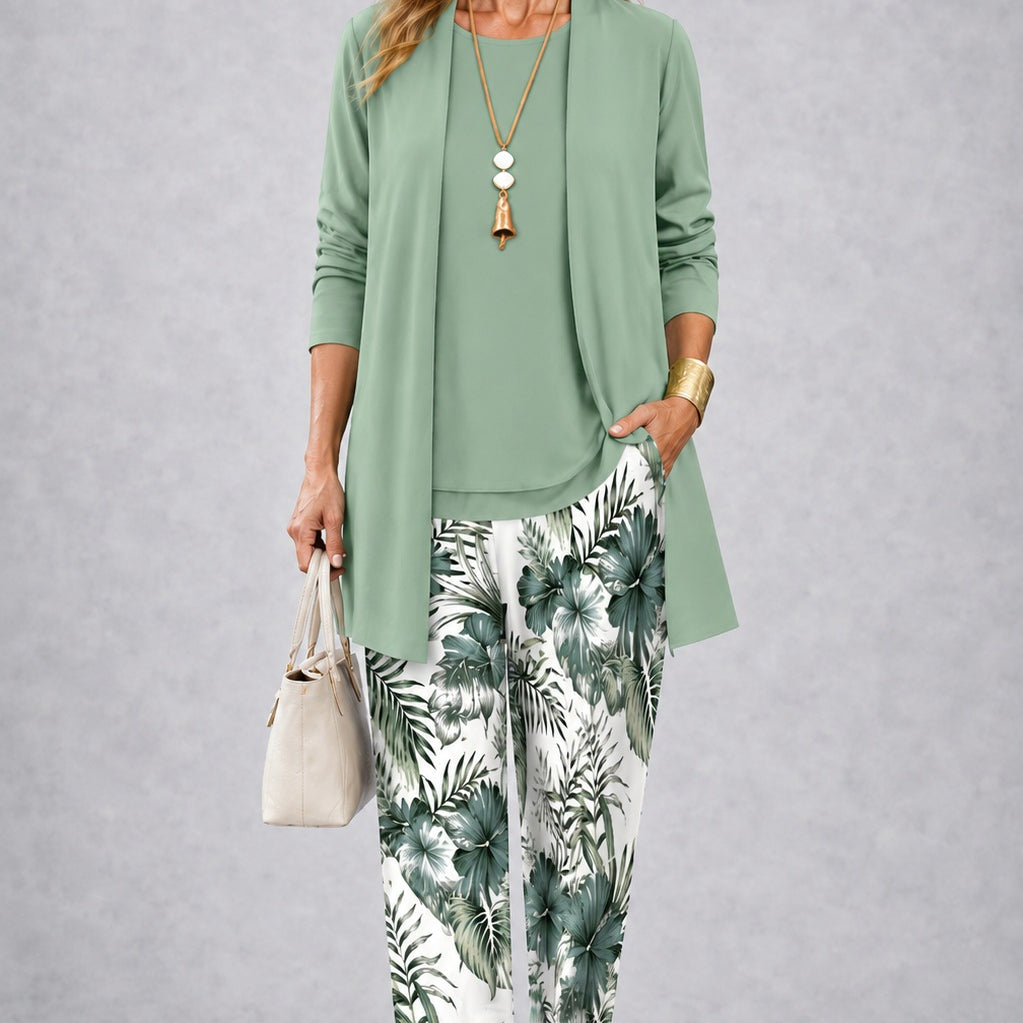 Maree light green three-piece set, front view
