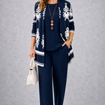 Narelle navy three-piece set, front view