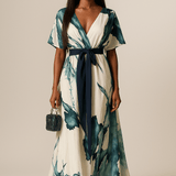 Vanessa - Long Dress Watercolour Print